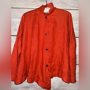 ITEMZ Chris Baumgartner Jacket One Size Linen Cardigan Button Up Lagenlook